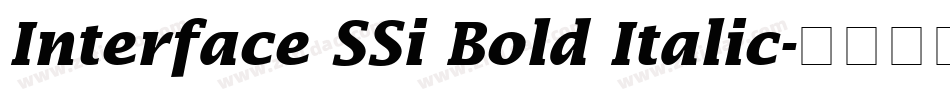 Interface SSi Bold Italic字体转换